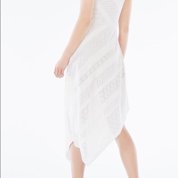 BCBG Tracie Asymmetrical White Dress - Picture 3 of 11